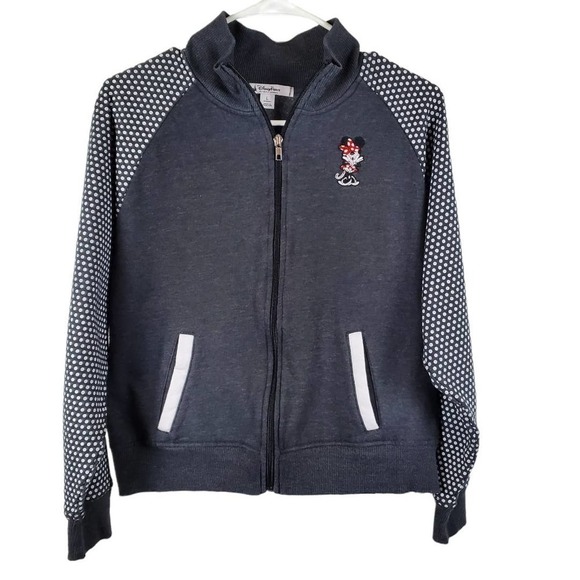 Disney Parks Gray Front Zipper Closure Sweater Size Large - Picture 1 of 8
